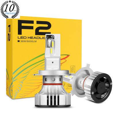 China Wholesale Auto Lighting Canbus F2 Lamp H4 Led Headlight 6000K 72w High Power Car Led Headlight Universal for sale