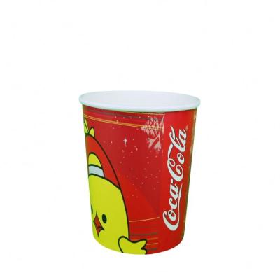 China Large Capacity Disposable Take Out Food Fried Chicken Wings Paper Custom Printed White Disposable Bucket With Lid for sale