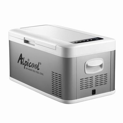 China Alpicool Car Refrigerator 18L 12/24V Mini Ice Cream Portable Car 12v Cooling Freezer for sale