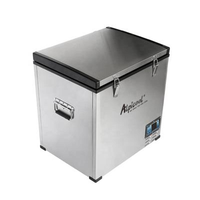 China Low Power Consumption Camping Freezer Stainless Steel Fridge 12V 110L Portable DC Car Fridge for sale