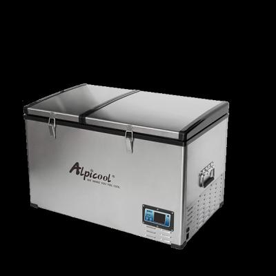 China BCD125 Alpicool 125L Compressor Dual Use Portable Car Fridge Freezer DC 12v 24v for sale