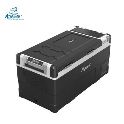 China Plastic Portable Car Refrigerator Compact RV Fridge 12V 24V Mini Electric DC Freezer for sale