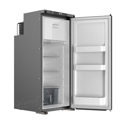 China Alpicool R90 90L 12v metal small portable freezer rv fridge vertical car refrigerator for sale