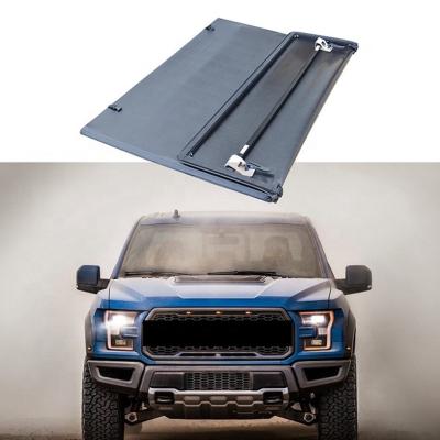 China Soft Tailbox Folding PVC Truck Bed Cover Accessories Spare Parts Car Pickup Tonneau Cover For Ford F150 for sale