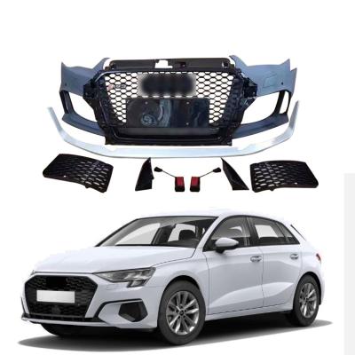 China High Quality ABS Body Kits Front Rear Bumper Front Face Kits Spare Parts Car Modification For Audi A3 RS3 2014 2016 for sale