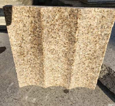 China Modern Chinese Yellow Granite G682 Wall Stone Wave Shape Honed Finishing for sale