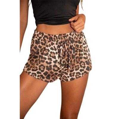 China QUICK DRY home hot selling European and American ladies hot shorts summer style leopard print fashion loose shorts for sale