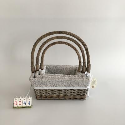 China China Manufacture Viable Wholesale Price High Quality Storage Wicker Basket For Picnic for sale