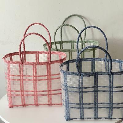 China Large Capacity Multifunctional Hot Selling Handmade Outdoor Bags For Women Portable Strap Picnic Bright Color Woven Bag for sale