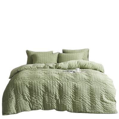 China Green 100% Polyester Antistatic Microfiber Sets, Bedspread, Bed Sheet Textile for sale