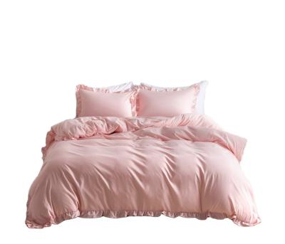 China 100% Polyester Anti-Static High Quality Microfiber Sets, Pink Bedspread, Sheet Home Textile for sale