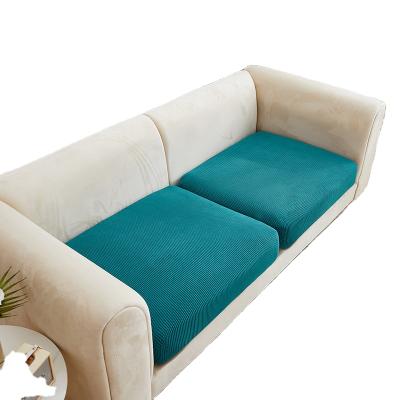 China Single Removable Green Solid Sofa Seat Covers Elastic Cushion Cover Sofa Cap for sale