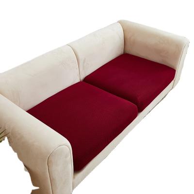 China Single Removable Red Solid Sofa Seat Covers Elastic Cushion Cover Sofa Cap for sale