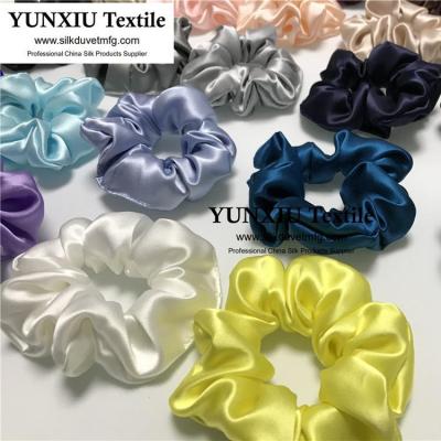 China 2020 hotsale 100 mulberry silk scrunchies multi colors in stock YXSC for sale