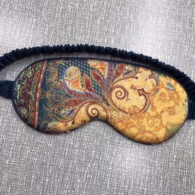 China Anti-wrinkle embroidery or printing pure silk eye mask for wholenight sleep good pass third screening anti wrinkle for sale