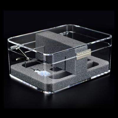 China High Premium Elegant Cigars Storage Box Airtight Clear Acrylic Humidor Box Cigar Humidor for sale