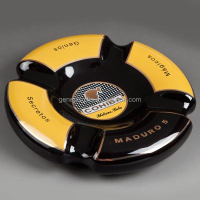 China Durable wholesale cohiba tabletop ceramic outdoor ashtray for sale