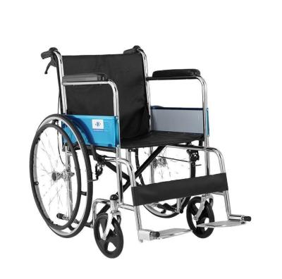 China Diseño de plástico silla de ruedas ligera manual silla de ruedas de pie para discapacitados médicos en venta