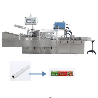 China Packaging industry factory price aluminum foil automatic baking paper roll cling film roll cartoning machine for sale