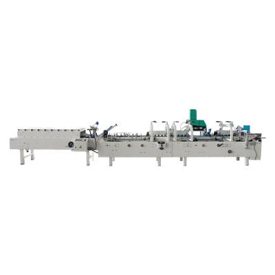 China Factory Automatic Cardboard Box Forming Making Folder Gluer Machine Aluminum Foil Roll Box Making Machine for sale