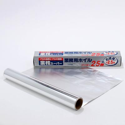 China Custom Wholesale Disposable 8011 Food Grade Kitchen Use Tin Silver Foil Paper Food Aluminum Foil Wrapping Roll For Household for sale