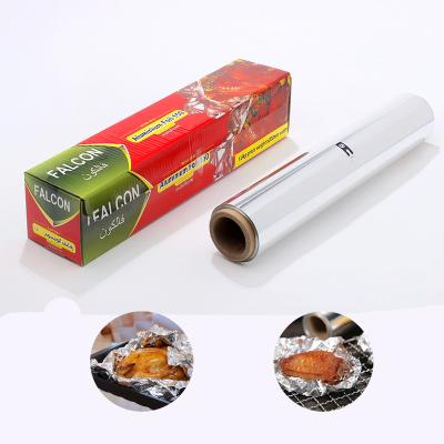 China Disposable Food Wrapping Household Heat Resistant Kitchen Baking Aluminum Foil Roll Food Grade Paper Roll for sale