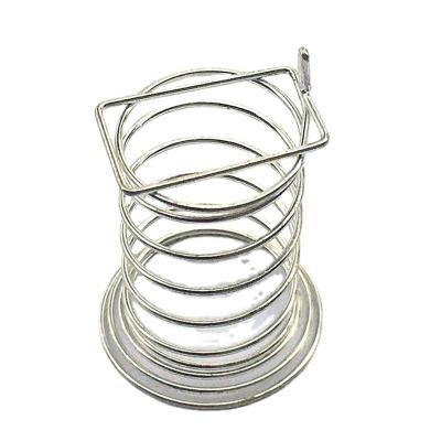 China Metal Coil Customized Steel Zinc Plating Movable Taper Spring Battery Contact Spring for sale