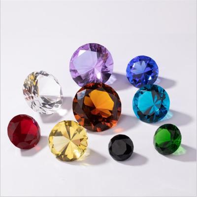 China Europe Wedding Party Decoration Gift Multicolor Crystal Diamond Glass Paperweight for sale