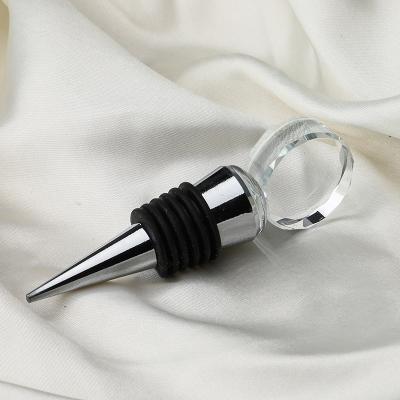 China Europe Metal Stainless Steel Crystal Round Decanter Stopper for sale