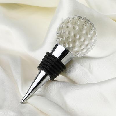 China Europe Business Gift Souvenir Golf Wine Bottle Crystal Stopper for sale