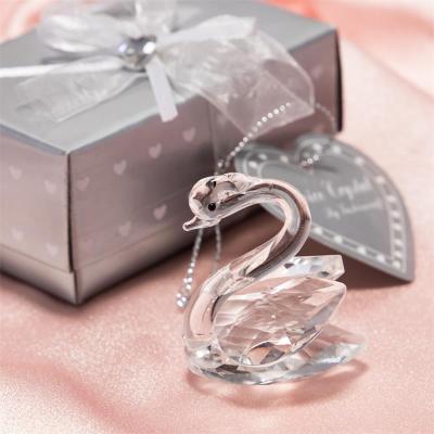 China Europe Crystal Swan Decoration Swans Wedding Baby Birthday Gift for sale