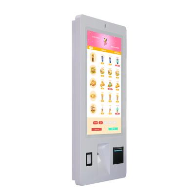 China Shopping Mall 21.5 Inch Unattended Automatic Restaurant Touch Screen Self Service Payment Kiosk Machine Max Black Android Checkout Cashier for sale