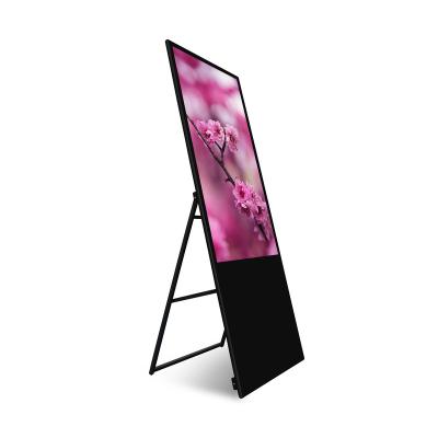 China Commercial Hdf 55inch Indoor Vertical Advertising Machine Hd Show Electronic LCD Network Player Folding Water Machine for sale