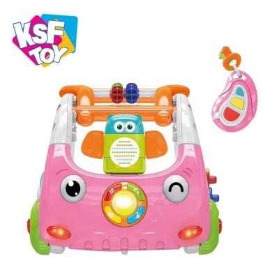 China Multi-Functional Music Walker Cartoon Design Baby Walker Educational Activity First Push Baby Toys Musical Learning Walker for sale