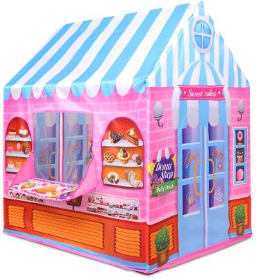 China Soft Toy Kids Pretend Play Pink Noise Up Theater House Candy Shop Candy House Toy Baby Funny Tent for sale