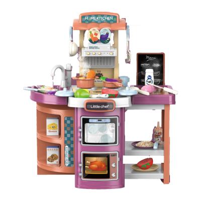 China Educational Kids Toys Set 49pcs Educational Toys Food Set Happy Cook Pretent Kitchen Toy for sale