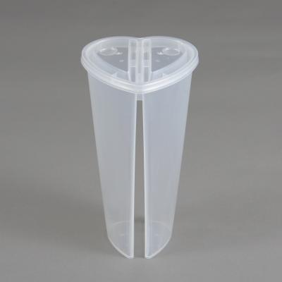 China Free Sample Disposable Portable Drinking Cup Couples Wholesale PP Plastic Cups With Lids for sale