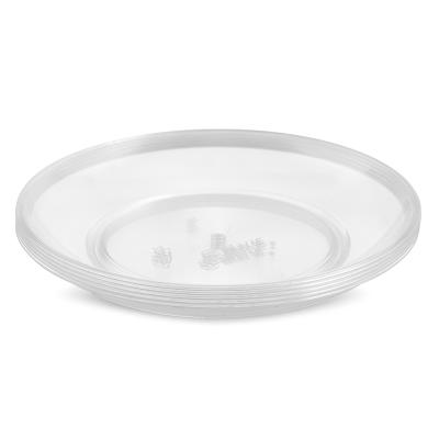 China FREE SAMPLE Disposable Picosecond Meal Plate Disposable Clear Crystal Plastic Round Dinner Dish for sale