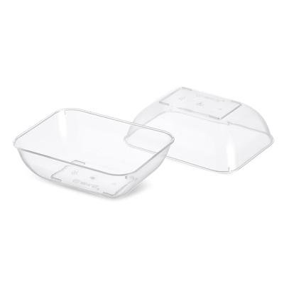 China FREE SAMPLE 50ml Clear Plastic Rectangular Disposable Tops PS Sauce Dish for sale