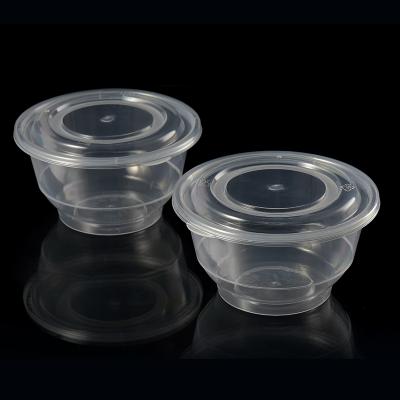 China 100% eco-friendly & Promotional High Quality Plastic Clear Disposable Leakproof Round Box Sauce Jelly Cup for sale