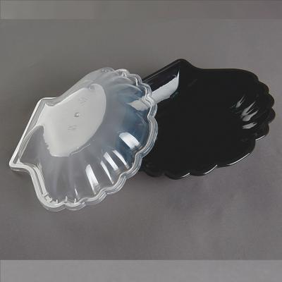 China Disposable PP Shell Shape Material Candy Plastic Dishes For Food With A Lid for sale