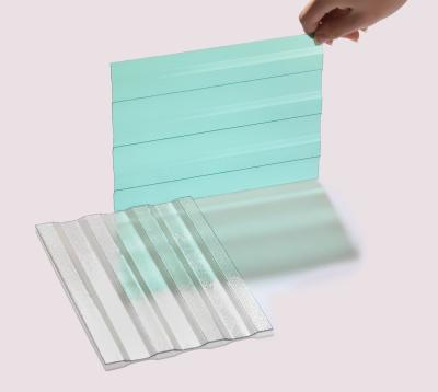 China 996 mm 998 mm Polycarbonat-geprägtes grünes Dachblech für Gebäude zu verkaufen