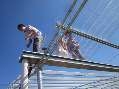 China Anti-UV helder gegolfd polycarbonaat dakplaat hittebestendig antivries Te koop