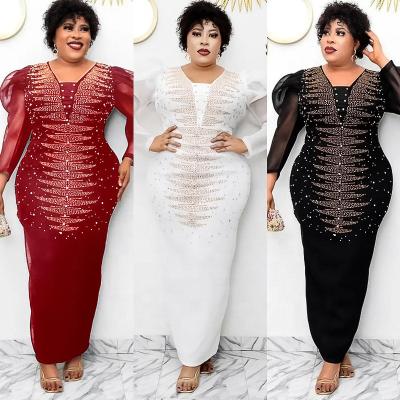 China KX Viable Hotter And Elegant Puff Sequin Dress Maxi Size Sleeve Plus Size Dressy Dresses for sale