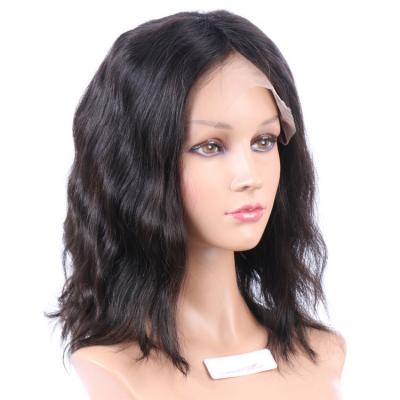 China Body Wave 4*4 Closure Hair Wigs Short Hair Body Wave Baby Hair Natural Wave Baby Hair With 250% Density for sale