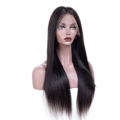 China Silky Straight Wave Full Lace Hair Wigs With Baby Hair 130% Density Remy Hair Straight Full Lace Pre Plucked Wig for sale