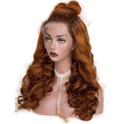 China Ombre Body Wave Straight Blonde Hair Full Lace Wigs Pre Plucked Hairline 150 Density Full Lace Remy Hair Wigs for sale