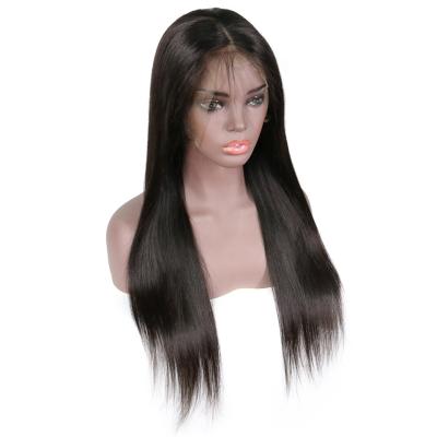 China Customized Brazilian Straight Human Hair Silk Low Low Wigs Full Lace Hair For Black Women With Baby Hair Preplucked Hair Wigs for sale