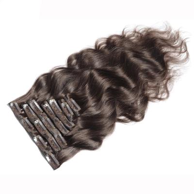 China Body Wave Remy Brazilian Clip In Hair Head Clip In Hair Extensions Machine Made Full Body Wave Hair In Hair Set for sale