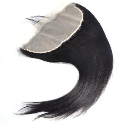 China Sheer Silky Straight Wave Lace Headband Pre Plucked 13x6 To Lace Front Hair Closure With Baby Hair Peruvian Remy Hair for sale